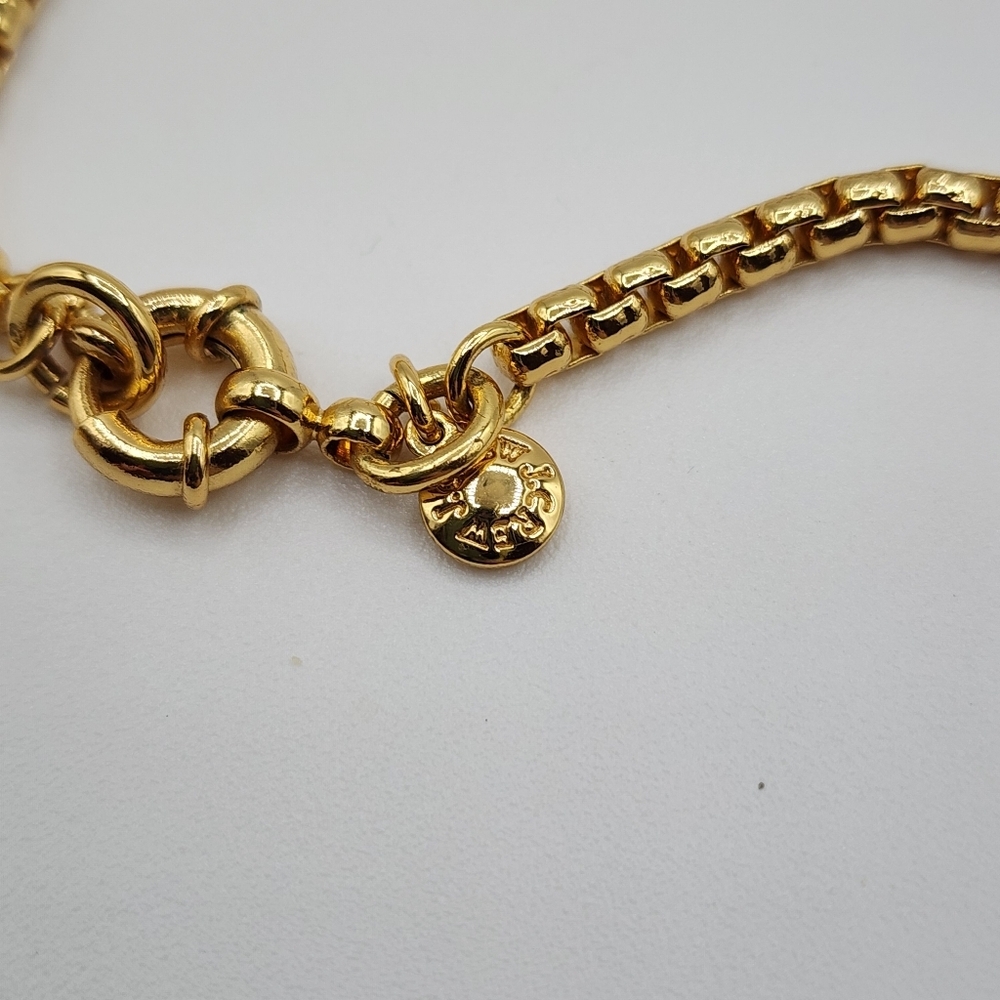 J. Crew Gold Tone and Black Beaded Offset Necklace - Picture 5 of 11